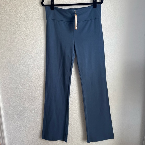 SKIMS Pants - SKIMS Cotton Jersey Foldover Pants | Harbor Blue | Size XL NWT